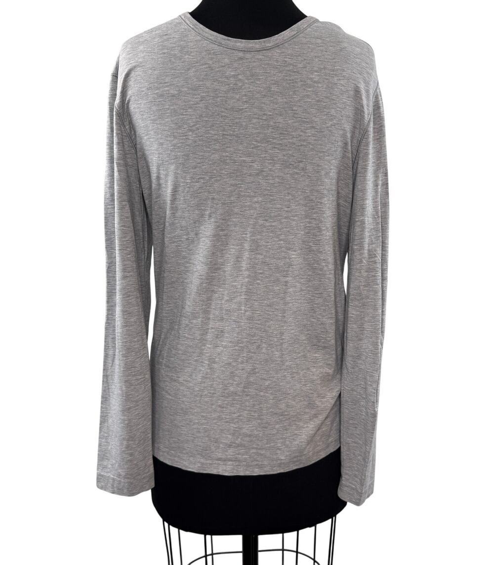 Lululemon Men's Light Gray Shirt Crew Long Sleeve Pullover Tee Size S/M